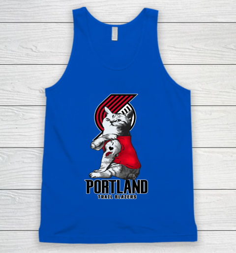 NBA Basketball My Cat Loves Portland Trail Blazers Tank Top 4