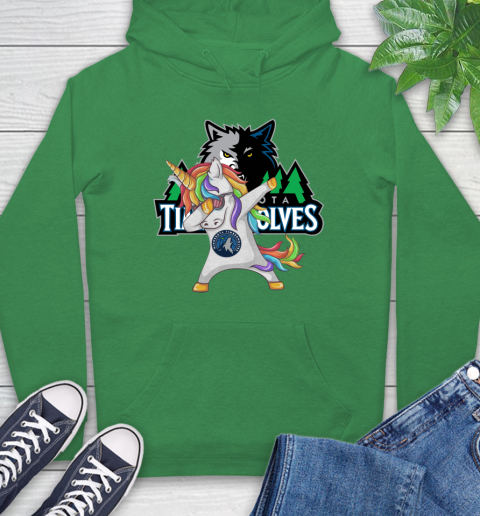 Minnesota Timberwolves NBA Basketball Funny Unicorn Dabbing Sports Hoodie 8