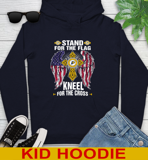 NBA Basketball Indiana Pacers Stand For Flag Kneel For The Cross Shirt Youth Hoodie 3