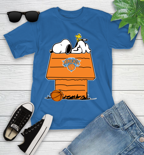 New York Knicks NBA Basketball Snoopy Woodstock The Peanuts Movie Youth T-Shirt 9