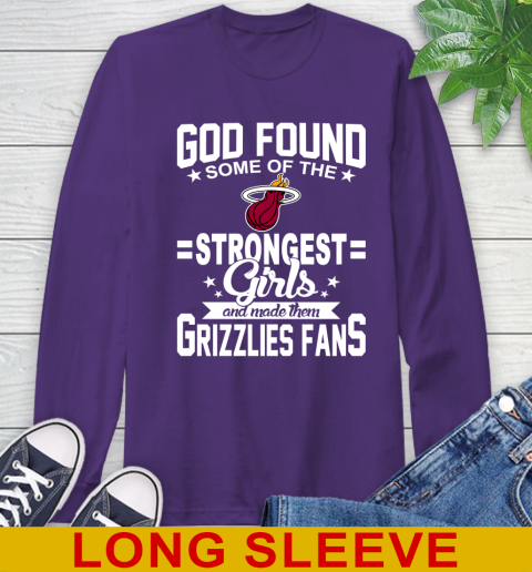 Memphis Grizzlies NBA Basketball God Found Some Of The Strongest Girls Adoring Fans Long Sleeve T-Shirt 5