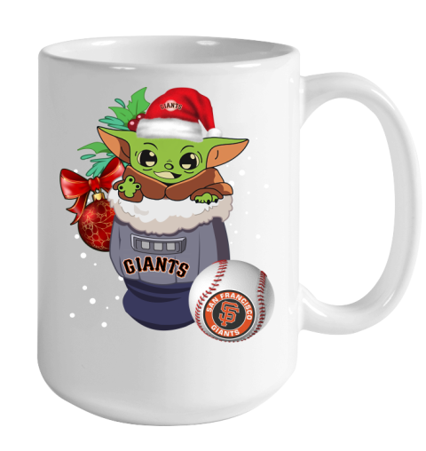 San Francisco Giants Christmas Baby Yoda Star Wars Funny Happy MLB Color Changing Mug 15oz 2