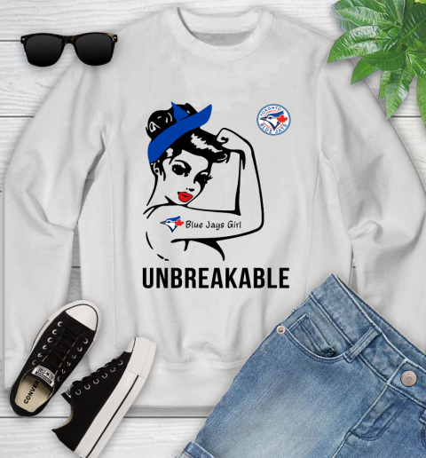 MLB Toronto Blue Jays Girl Unbreakable Baseball Sports Youth Sweatshirt