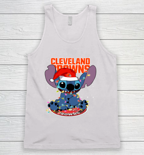 Cleveland Browns NFL Football noel stitch Christmas Tank Top