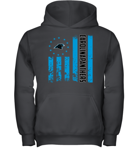 NFL Carolina Panthers American Flag Youth Hoodie - Rookbrand