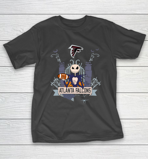 NFL Atlanta Falcons Football Jack Skellington Halloween T-Shirt