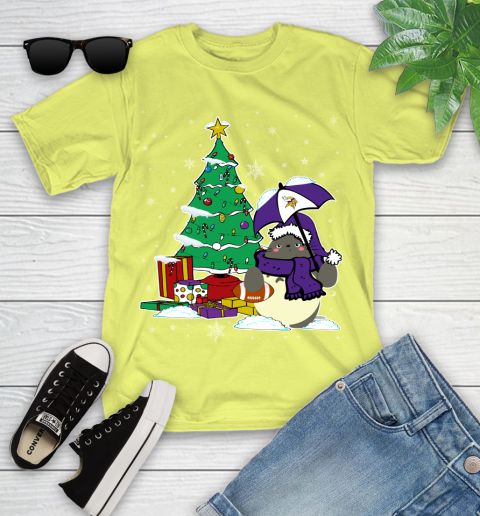 Minnesota Vikings NFL Football Cute Tonari No Totoro Christmas Sports Youth T-Shirt 10
