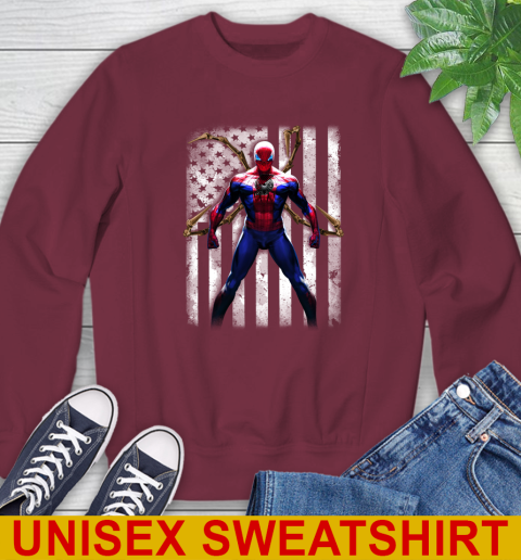 NBA Basketball Portland Trail Blazers Spider Man Avengers Marvel American Flag Shirt Sweatshirt 6
