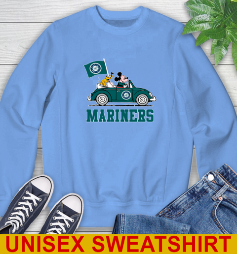 MLB Baseball Seattle Mariners Pluto Mickey Driving Disney Shirt Sweatshirt 11