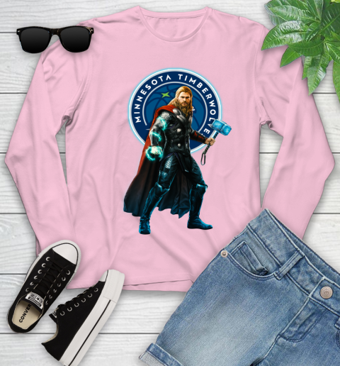 NBA Thor Avengers Endgame Basketball Minnesota Timberwolves Youth Long Sleeve 10