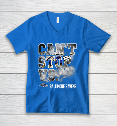 NFL Baltimore Ravens Can't Stop Vs V-Neck T-Shirt 5
