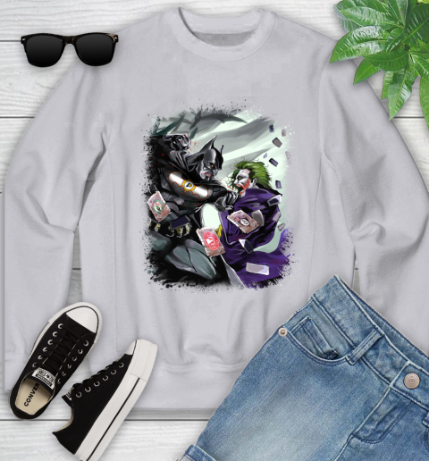 Indiana Pacers MLB Basketball Batman Fighting Joker DC Comics Youth Sweatshirt 4
