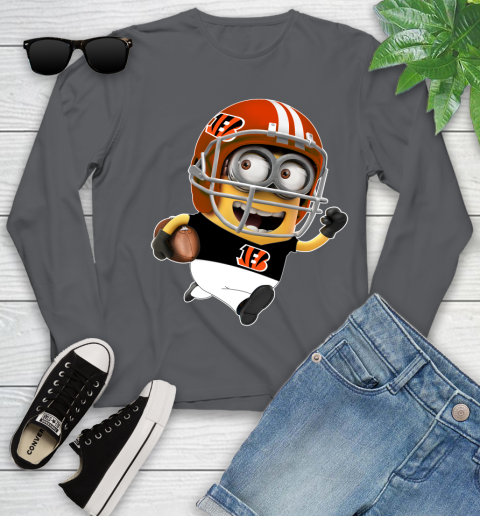 NFL Cincinnati Bengals Minions Disney Football Sports Youth Long Sleeve 8