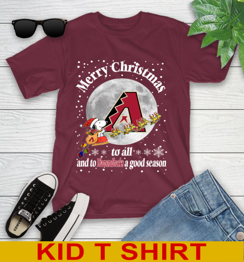 Arizona Diamondbacks Merry Christmas To All And To Diamondbacks A Good Season MLB Baseball Sports Youth T-Shirt 5