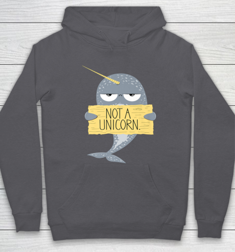 Not A Unicorn Cute Funny Narwhal Graphic Hoodie 7