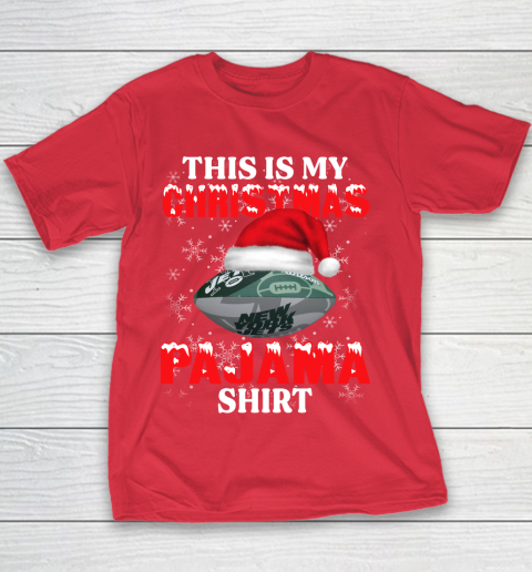 New York Jets This Is My Christmas Pajama Shirt NFL Youth T-Shirt 7