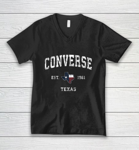 Converse Texas TX Vintage State Flag Sports Design V-Neck T-Shirt