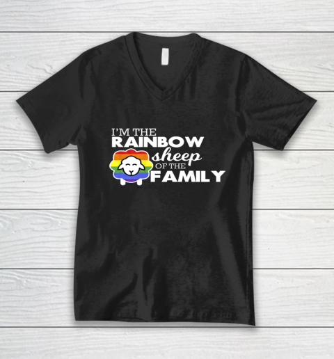 I Am Rainbow Sheep Of My Family shirt LGBT Gay Lesbian V-Neck T-Shirt