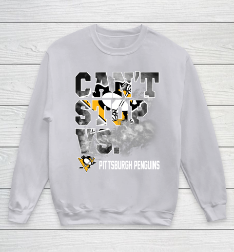 NHL Pittsburgh Penguins Hockey Can't Stop Vs Youth Sweatshirt 3