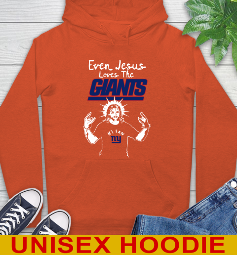 New York Giants NFL Football Even Jesus Loves The Giants Shirt Hoodie 4