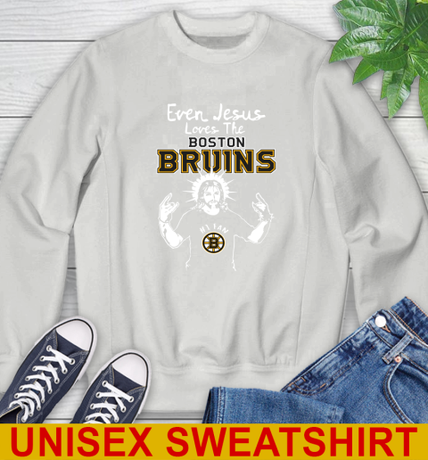 Boston Bruins NHL Hockey Even Jesus Loves The Bruins Shirt Sweatshirt 5