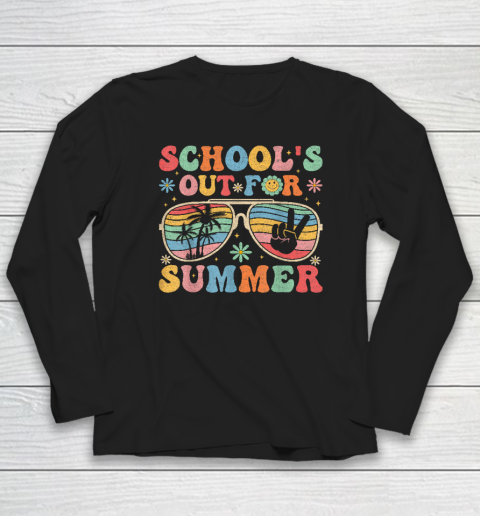Last Day of School's Out For Summer Vacation Teachers Student Long Sleeve T-Shirt