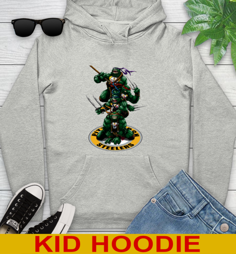 NFL Football Pittsburgh Steelers Teenage Mutant Ninja Turtles Shirt Youth Hoodie