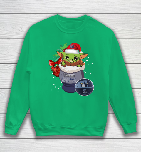 Memphis Grizzlies Christmas Baby Yoda Star Wars Funny Happy NBA Sweatshirt 6