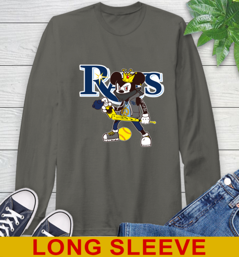 Tampa Bay Rays MLB Baseball Mickey Peace Sign Sports Long Sleeve T-Shirt 8