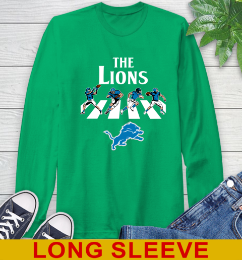 NFL Football Detroit Lions The Beatles Rock Band Shirt Long Sleeve T-Shirt 8