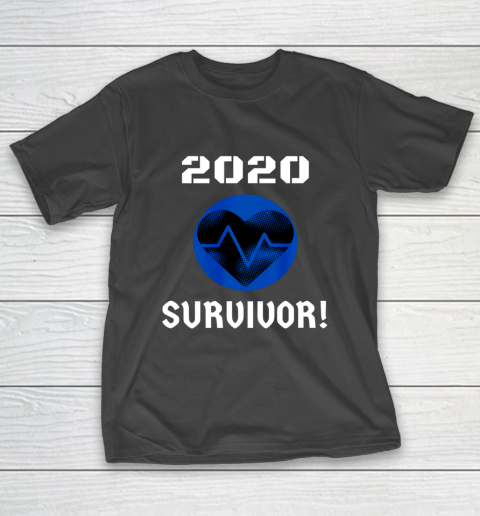 2020 Survivor Heart Beat T Shirt Black Heart T-Shirt