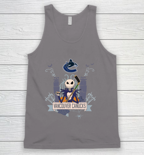 NHL Vancouver Canucks Hockey Jack Skellington Halloween Tank Top 6