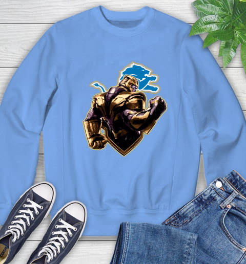 NFL Thanos Avengers Endgame Football Sports Detroit Lions Sweatshirt 11