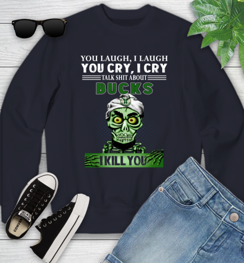 NBA Talk Shit About Milwaukee Bucks I Kill You Achmed The Dead Terrorist Jeffrey Dunham Basketball Youth Sweatshirt 2