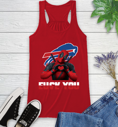 NHL Buffalo Bills Deadpool Love You Fuck You Football Sports Racerback Tank 5