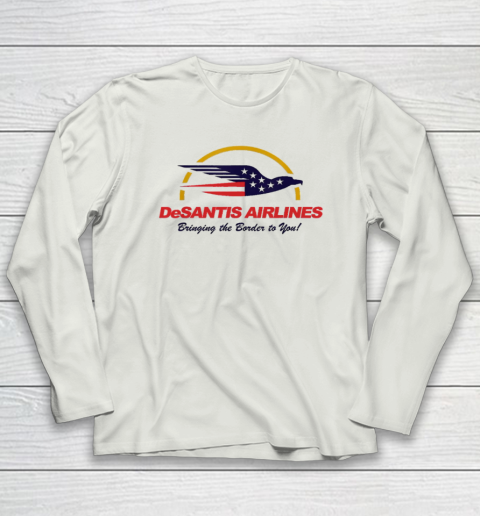 DeSantis Airlines Funny Political Meme Ron DeSantis Long Sleeve T-Shirt 7