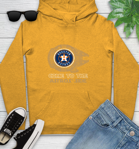 MLB Come To The Houston Astros Side Star Wars Baseball Sports Youth Hoodie 2