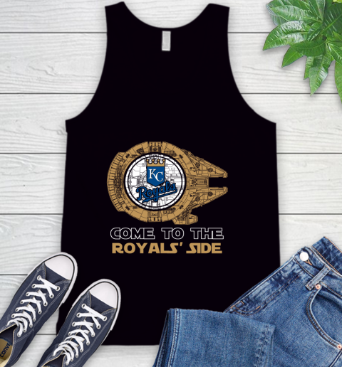 MLB Come To The Kansas City Royals Side Star Wars Baseball Sports Tank Top
