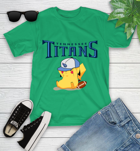NFL Pikachu Football Tennessee Titans Youth T-Shirt 6