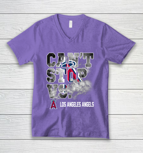 MLB Los Angeles Angels Baseball Can't Stop Vs Los Angeles Angels V-Neck T-Shirt 8