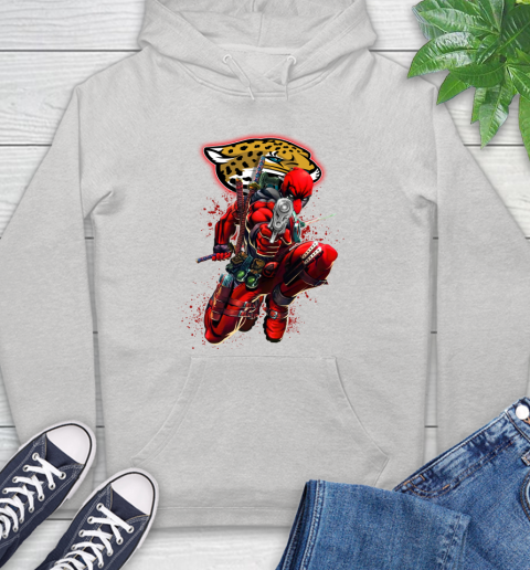 NFL Deadpool Marvel Comics Sports Football Jacksonville Jaguars Hoodie