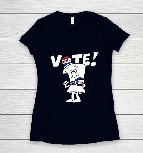 Vote With Bill Women's V-Neck T-Shirt 2