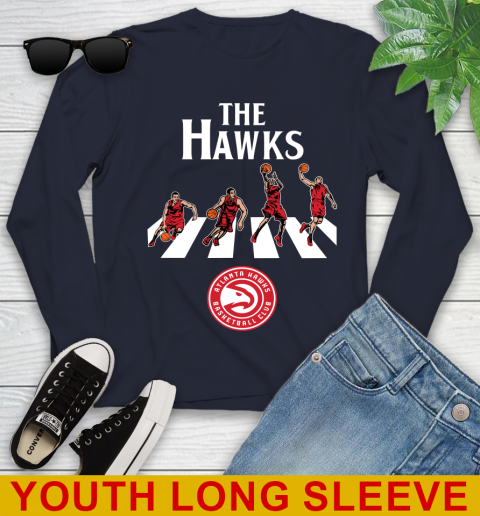NBA Basketball Atlanta Hawks The Beatles Rock Band Shirt Youth Long Sleeve 2