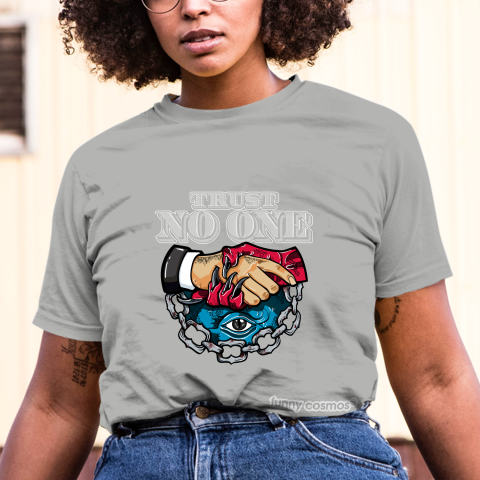 Air Jordan 1 UNC to CHI Matching Sneaker Tshirt Trust No One Eye Red White Blue Jordan Tshirt