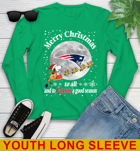 New England Patriots Merry Christmas To All And To Patriots A Good Season NFL Football Sports Youth Long Sleeve 7