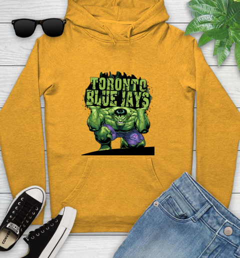 Toronto Blue Jays MLB Baseball Incredible Hulk Marvel Avengers Sports Youth Hoodie 3