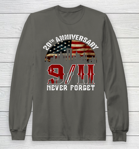 Never Forget 9 11 20th Anniversary Patriot Day 2021 Long Sleeve T-Shirt 5
