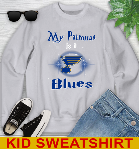 NHL Hockey Harry Potter My Patronus Is A St.Louis Blues Youth Sweatshirt 3