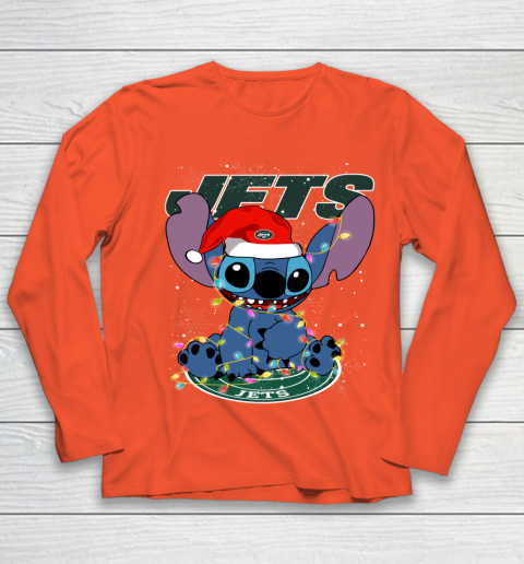 New York Jets NFL Football noel stitch Christmas Youth Long Sleeve 2