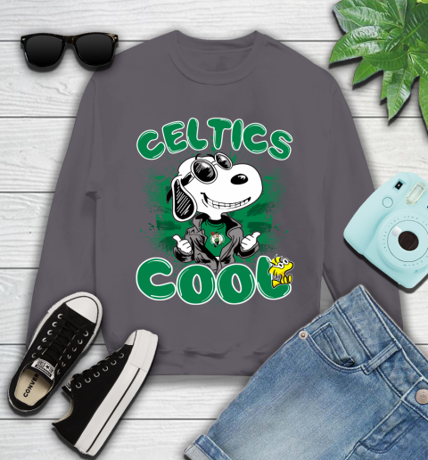 NBA Basketball Boston Celtics Cool Snoopy Shirt Youth Sweatshirt 4